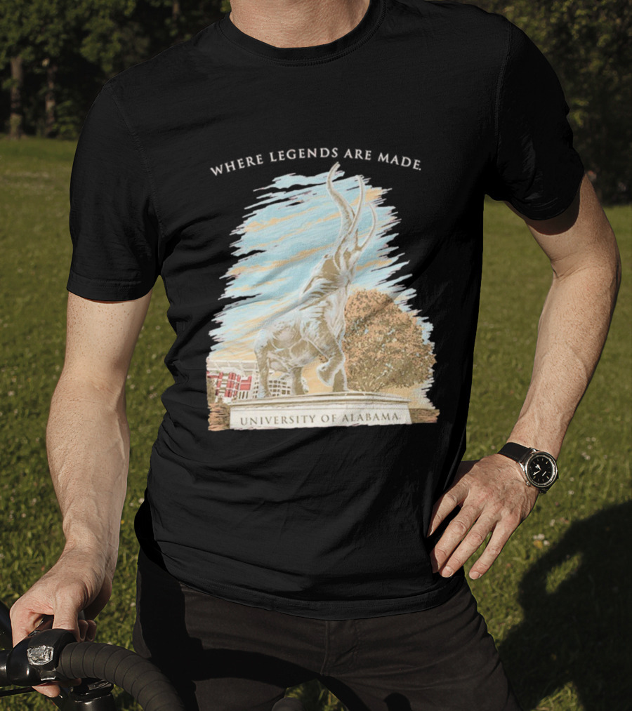University Of Alabama Tuska Statue Where Legends Are Made T-Shirt