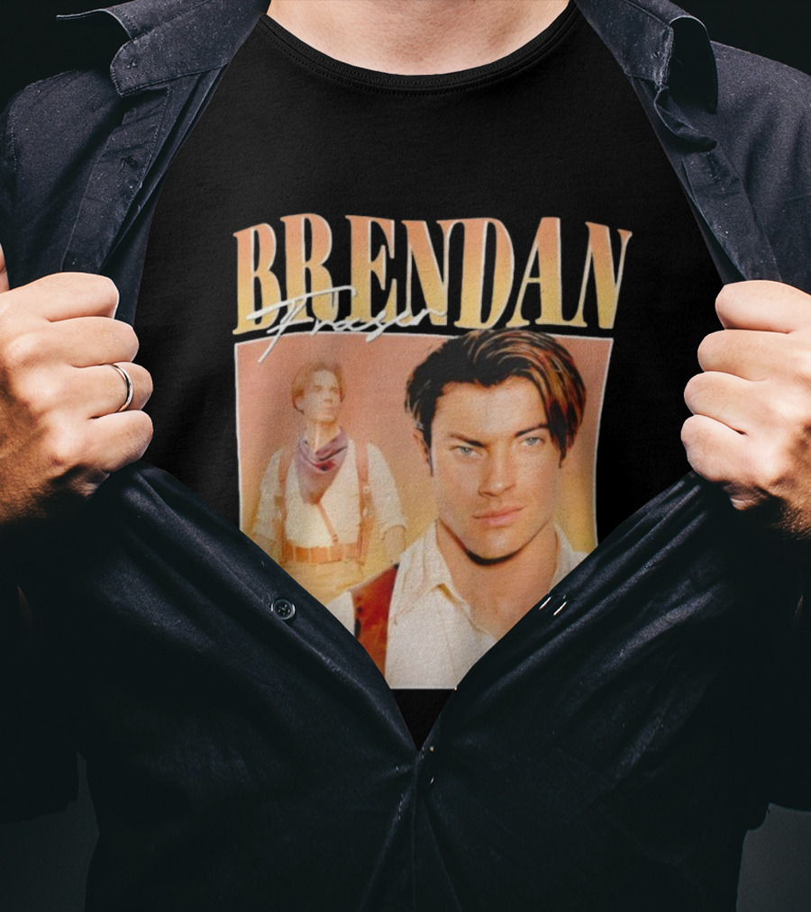 Brendan Fraser 90s Retro Style T-Shirt