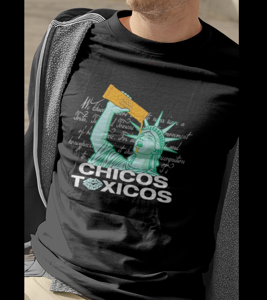 Chicos Toxicos Statue Of Liberty Honeycomb New York Humor T-Shirt