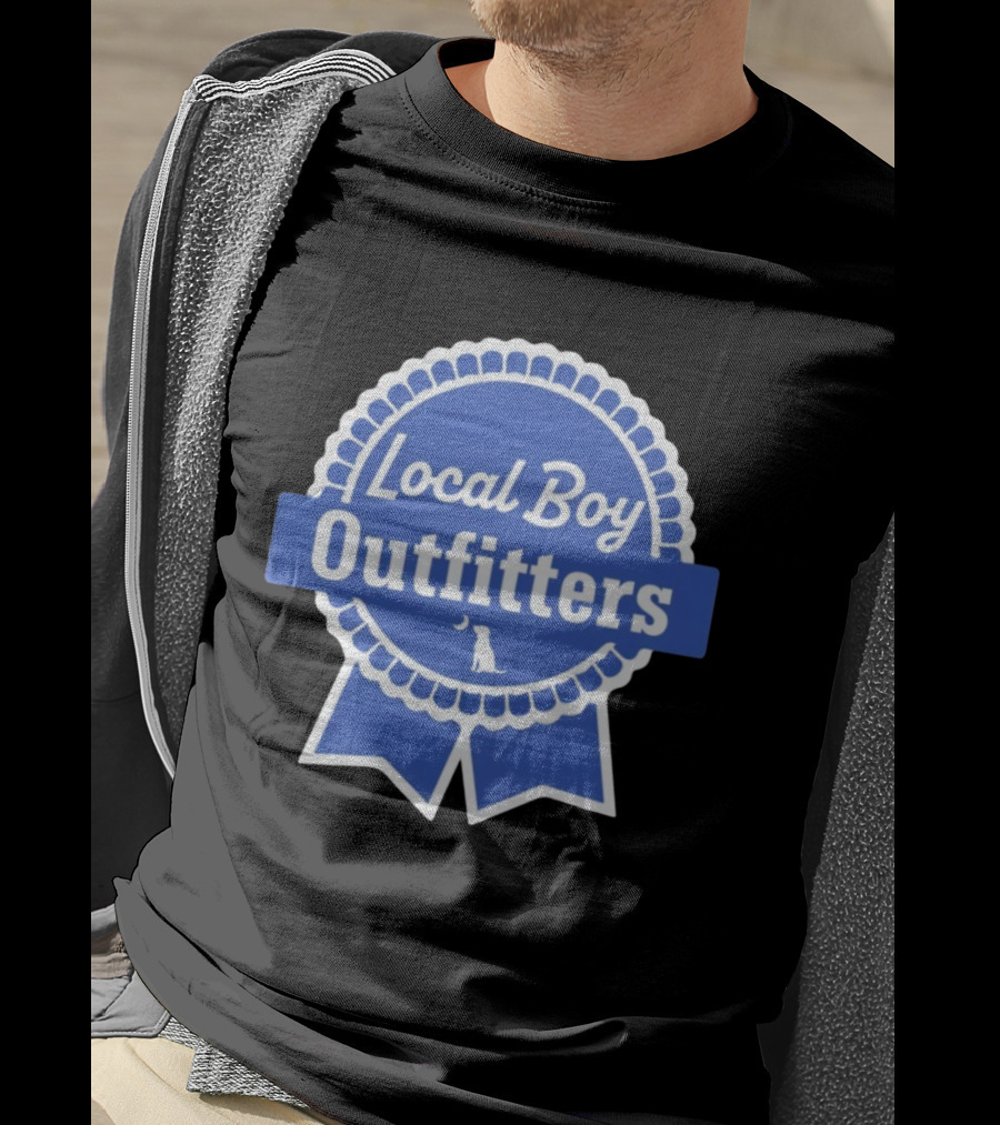 Local Boy Outfitters Blue Ribbon Dog Moon Emblem T-Shirt