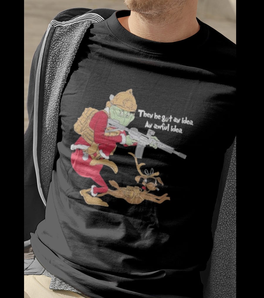 Grunt Style Operator Grinch Christmas Army Tactical Gear Santa Claus T-Shirt