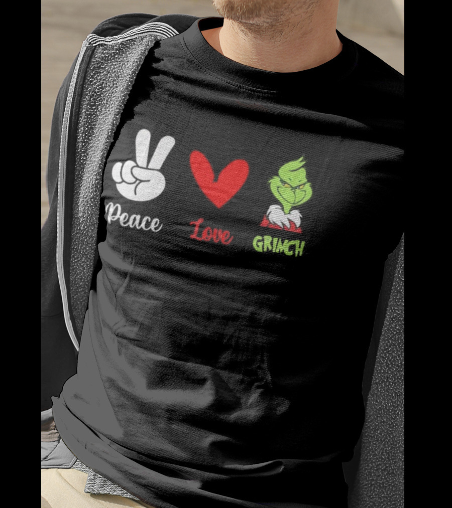 Peace Love Grinch Holiday Celebration T-Shirt