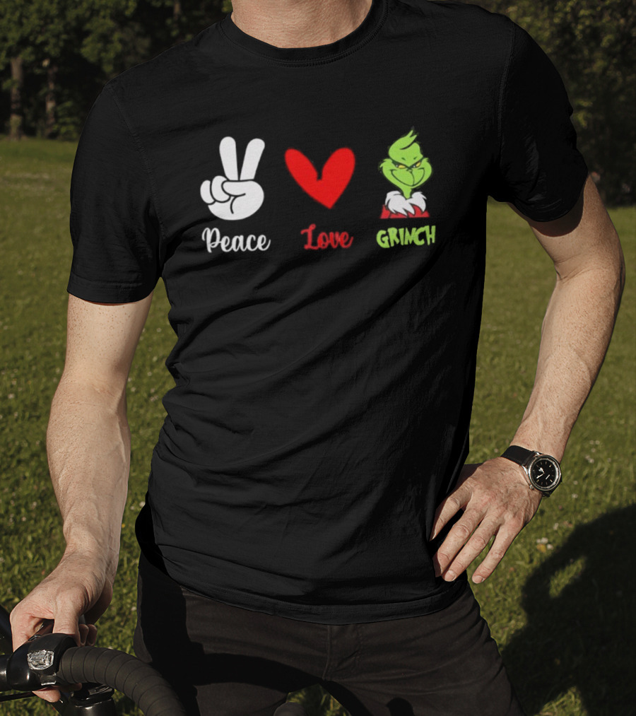 Peace Love Grinch Holiday Celebration T-Shirt