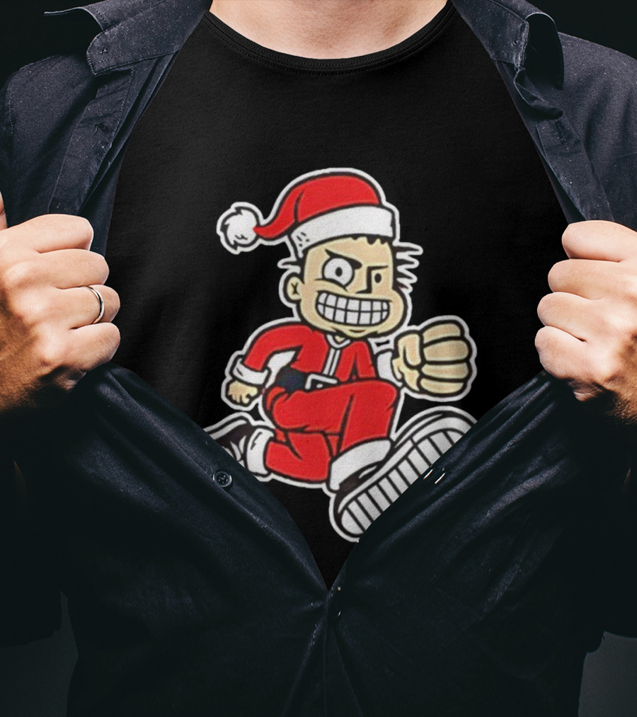 MXPX Santa PX Punk Character In Red Suit With Santa Hat T-Shirt