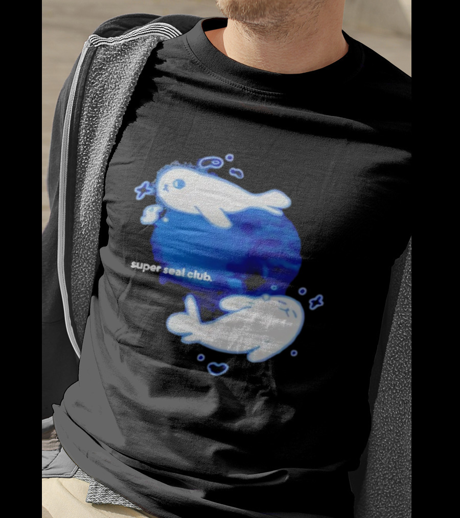 Super Seal Club 2025 Cute Cartoon Seal Design T-Shirt