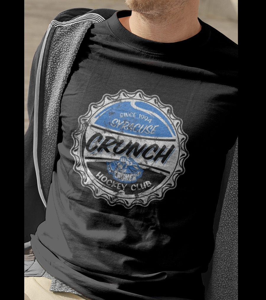 Syracuse Crunch Since 1994 Hockey Club Bottle Cap Crew T-Shirt