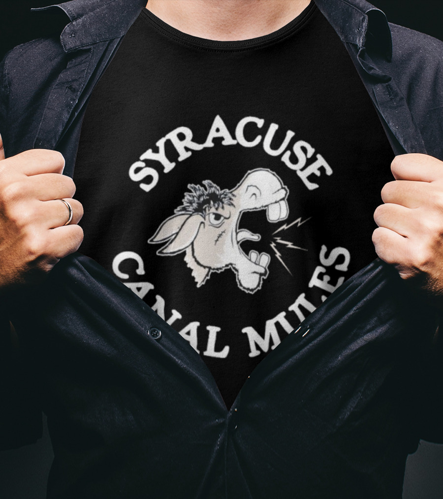 Syracuse Canal Mules Sports Team Mascot Design T-Shirt
