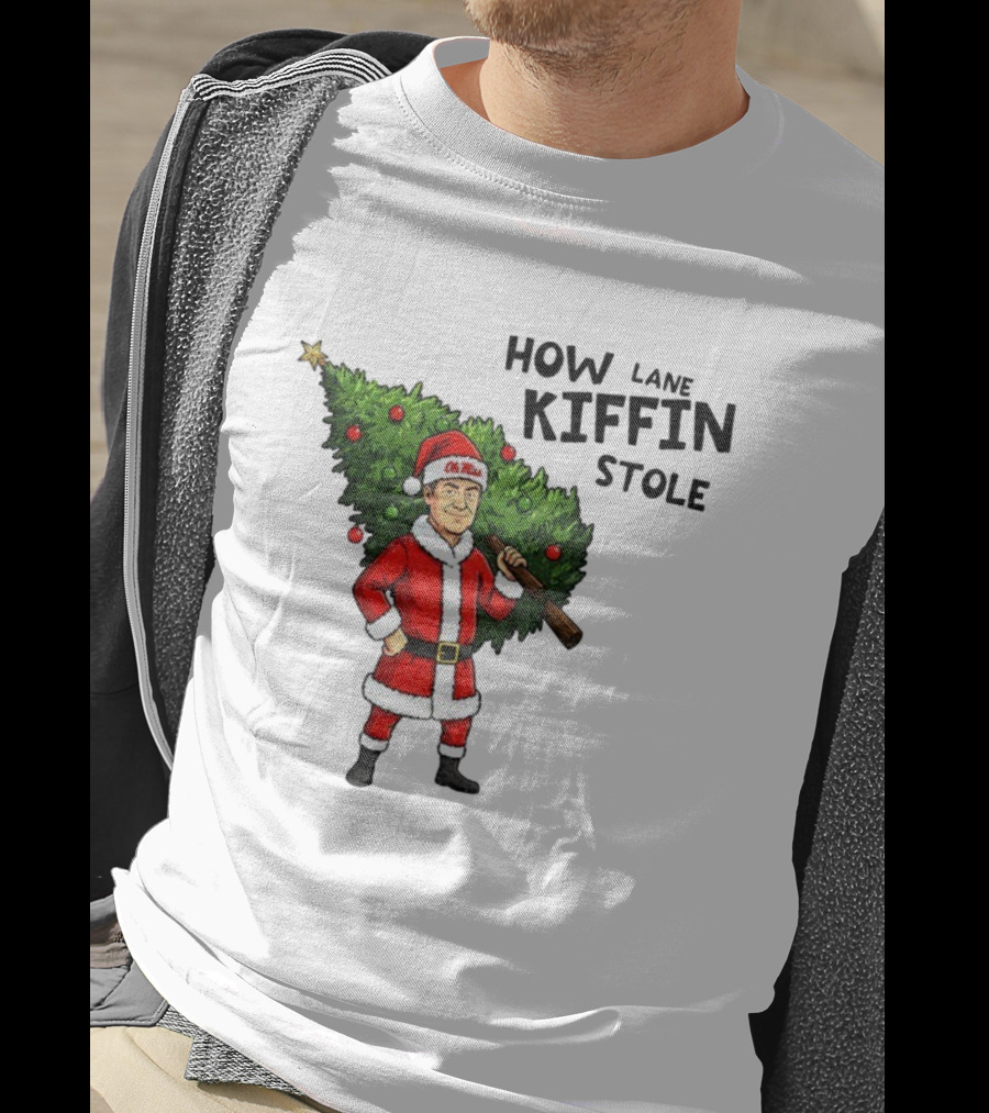 How Lane Kiffin Stole Christmas Ole Miss Santa Tree T-Shirt