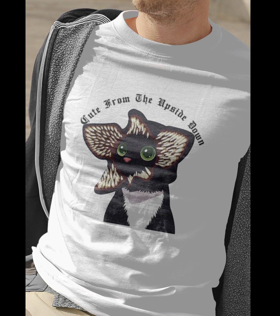 Demogorgon Kitten Cute From The Upside Down Halloween Cat Monster T-Shirt