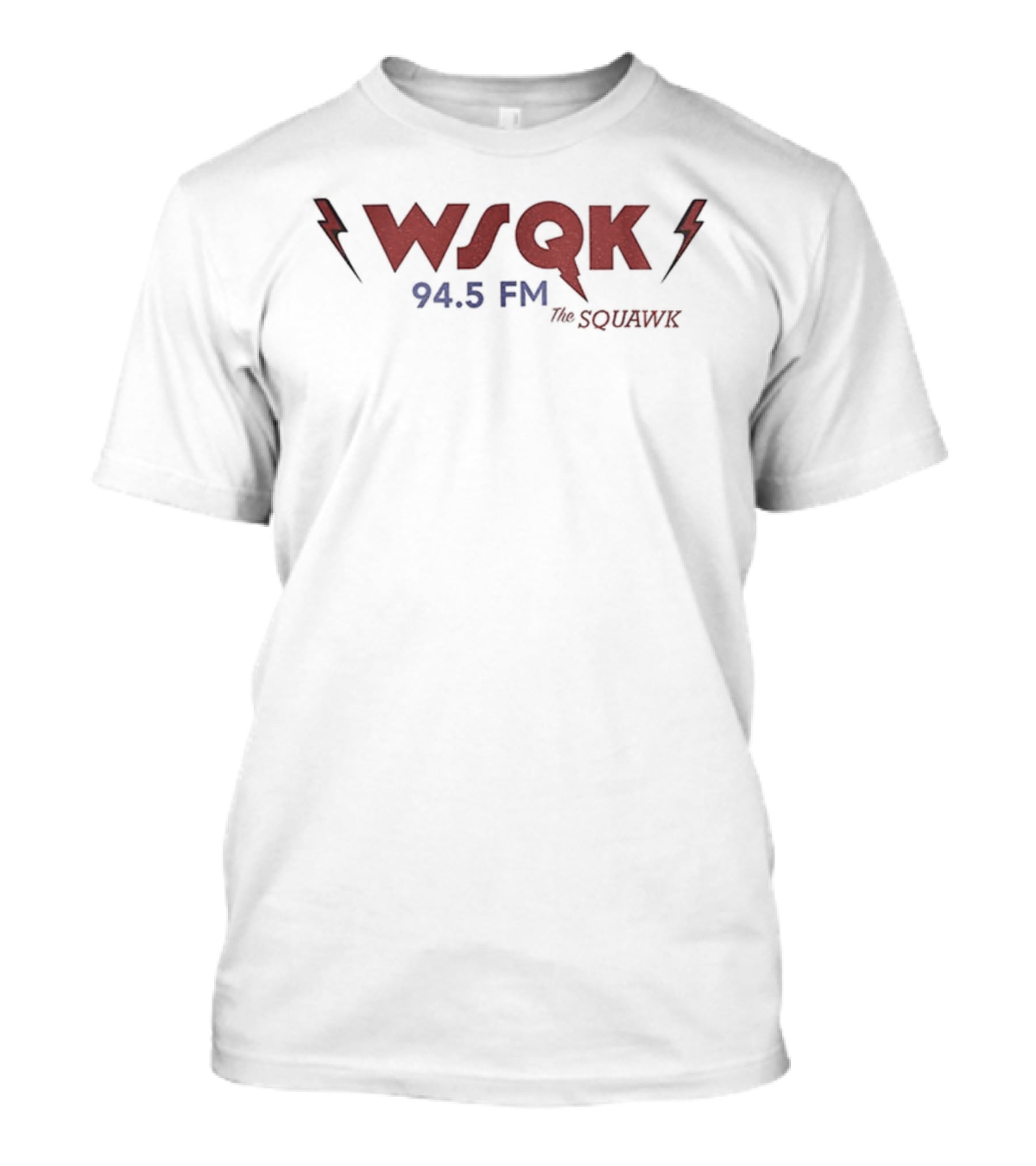 WSQK 94.5 FM The Squawk Stranger Things Lightning Bolt Radio T-Shirt