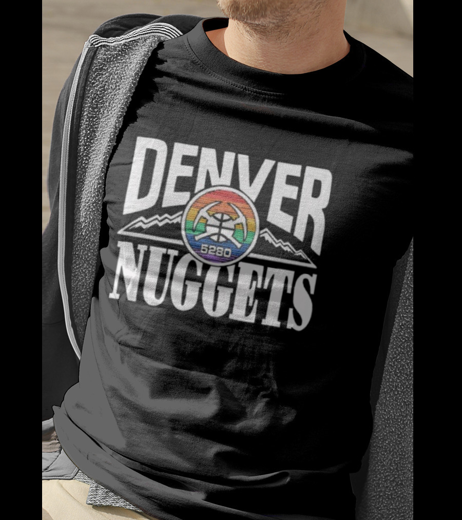 Denver Nuggets 5280 Rainbow Mountain City Edition Homage T-Shirt