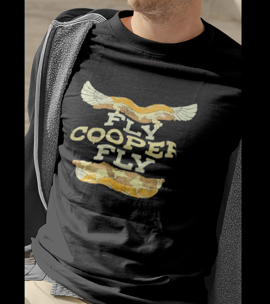 Fly Cooper Fly Cheesesteak Wings Football Theme T-Shirt