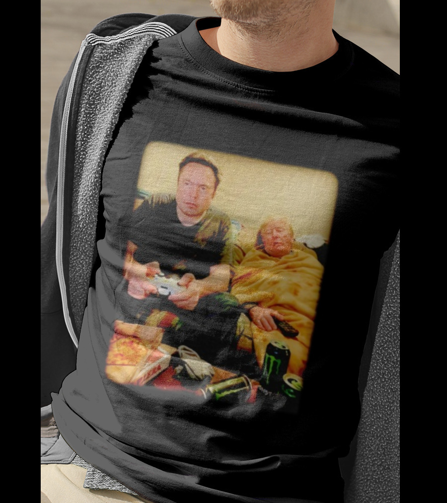 Elon Don Gaming Pizza Couch Monster Energy T-Shirt