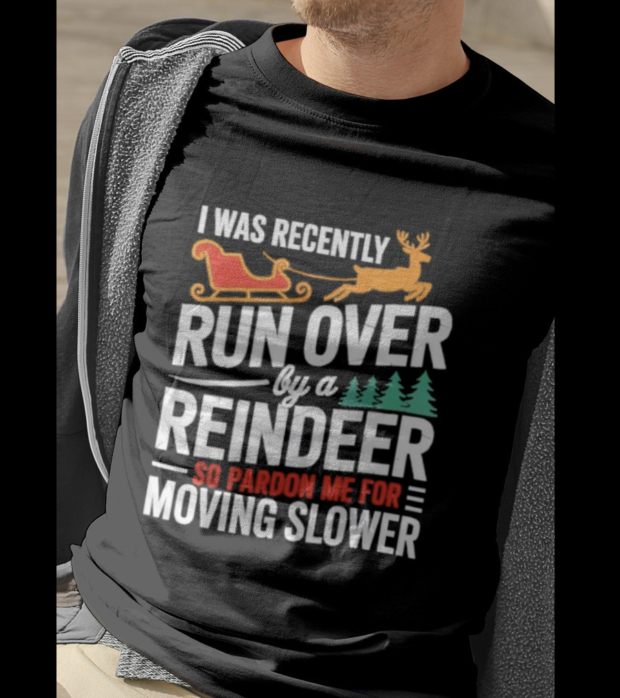 I Was Recently Run Over By A Reindeer So Pardon Me For Moving Slower T-Shirt
