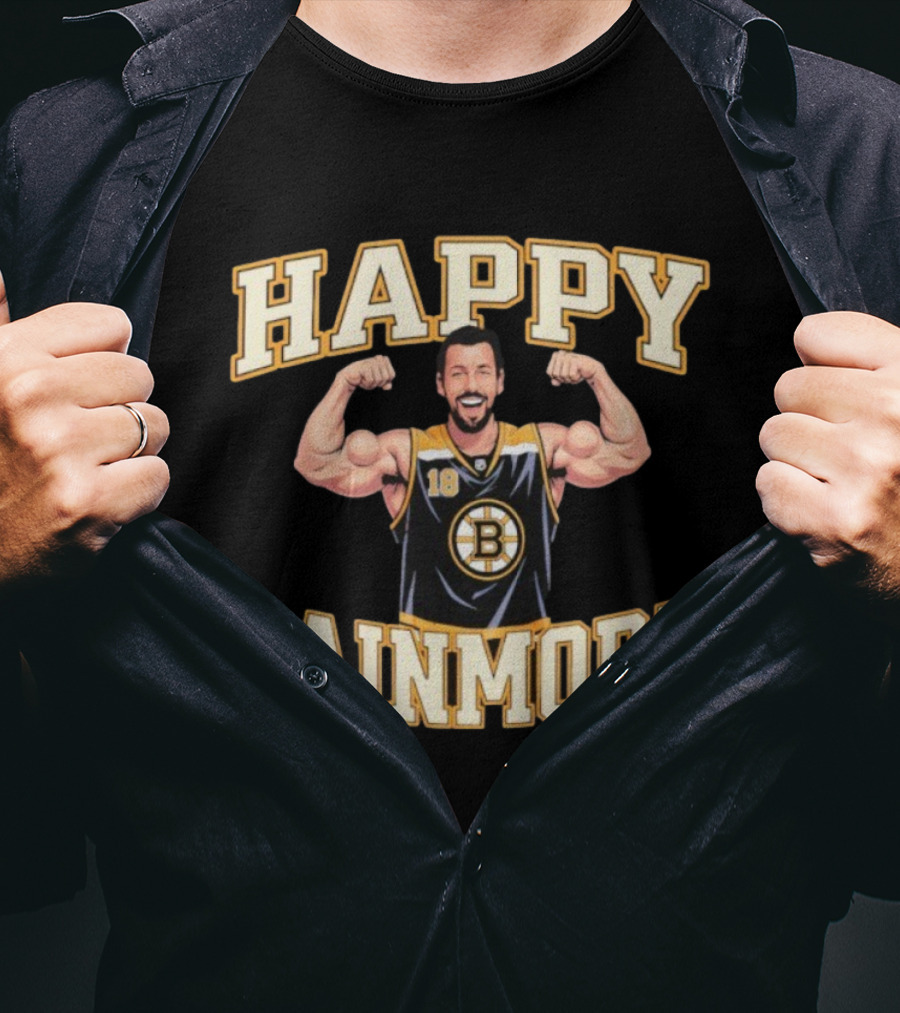 Boston Bruins Happy Gainmore Muscle 18 T-Shirt