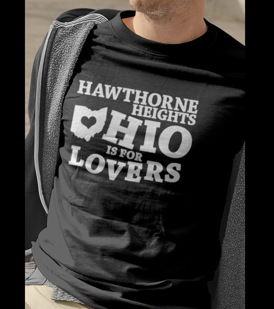 Hawthorne Heights Ohio Is For Lovers Heart Map T-Shirt