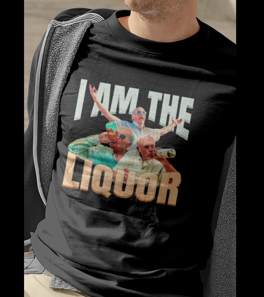 I Am The Liquor TV Show Character With Sunglasses And Drinking бутылка T-Shirt