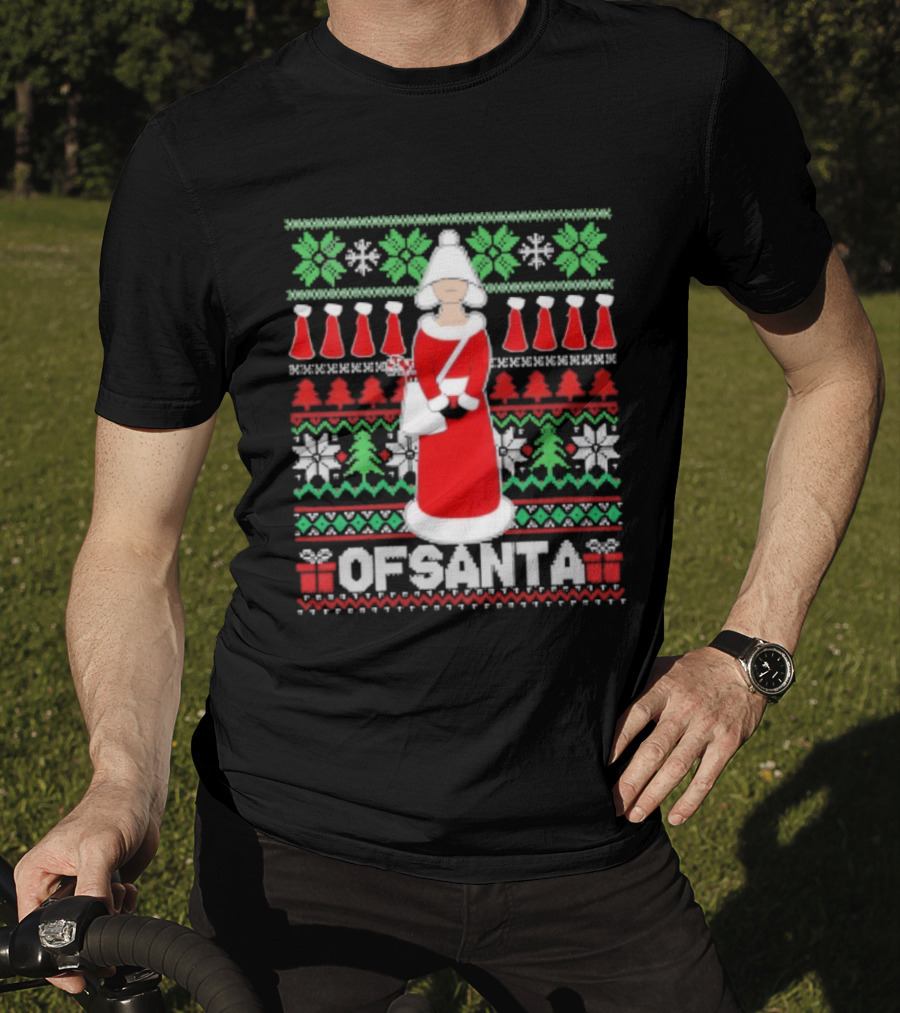 OfSanta Holiday Knit Ugly Christmas Sweater Style T-Shirt