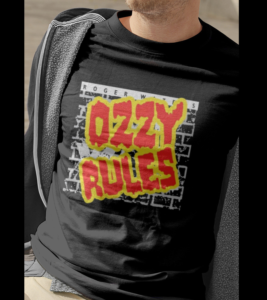 Roger Waters Ozzy Rules Another Prick In The Wall Graffiti Brick Style T-Shirt