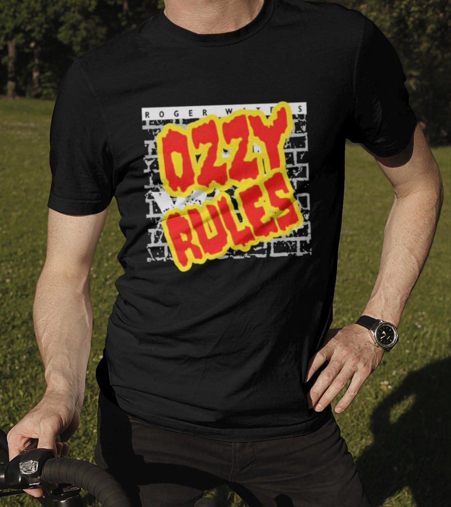 Roger Waters Ozzy Rules Another Prick In The Wall Graffiti Brick Style T-Shirt