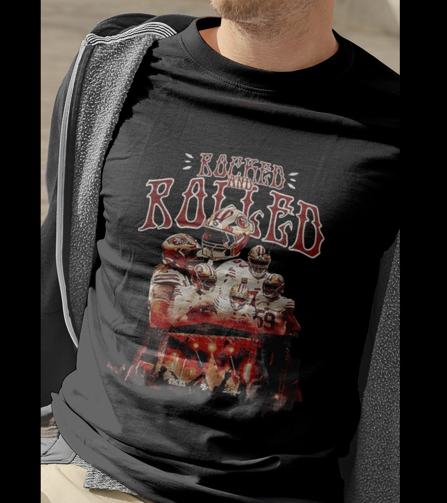 San Francisco 49ers Rocked And Rolled NFL Team Football Players T-Shirt