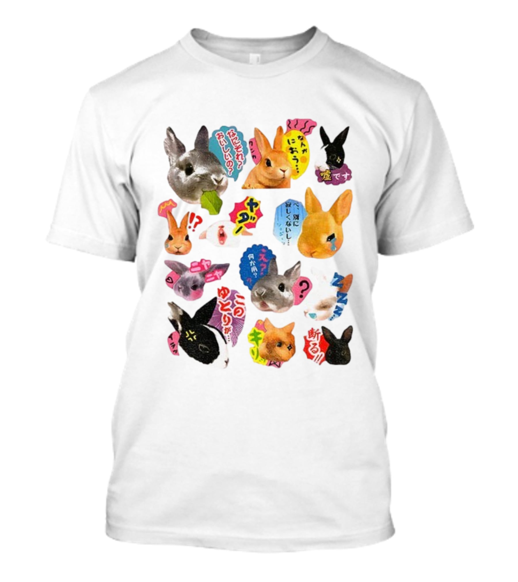 Bunny Harajuku Kawaii Nani Kore Oishii Ne Dare 90s Style Japan Yabai Nyah Kotoru T-Shirt