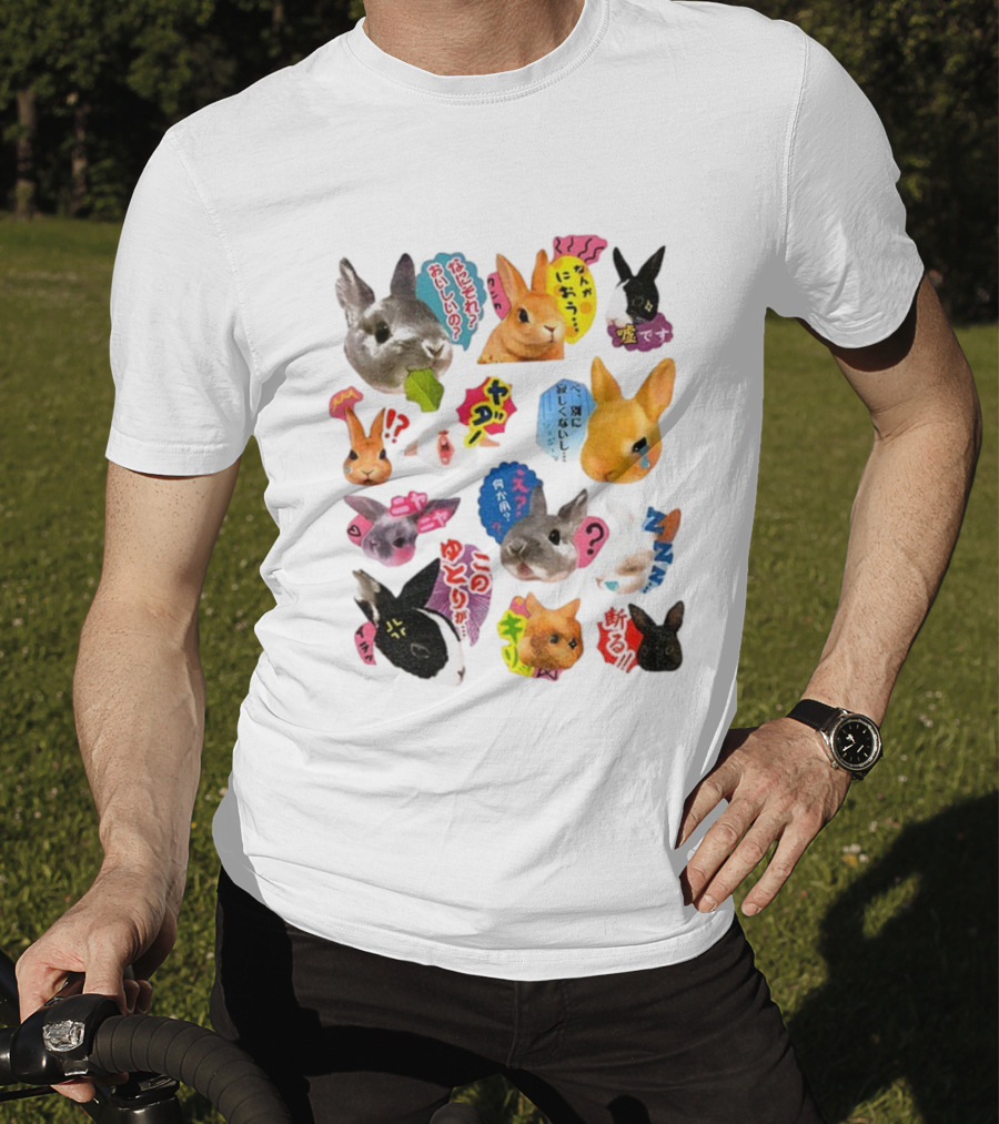 Bunny Harajuku Kawaii Nani Kore Oishii Ne Dare 90s Style Japan Yabai Nyah Kotoru T-Shirt