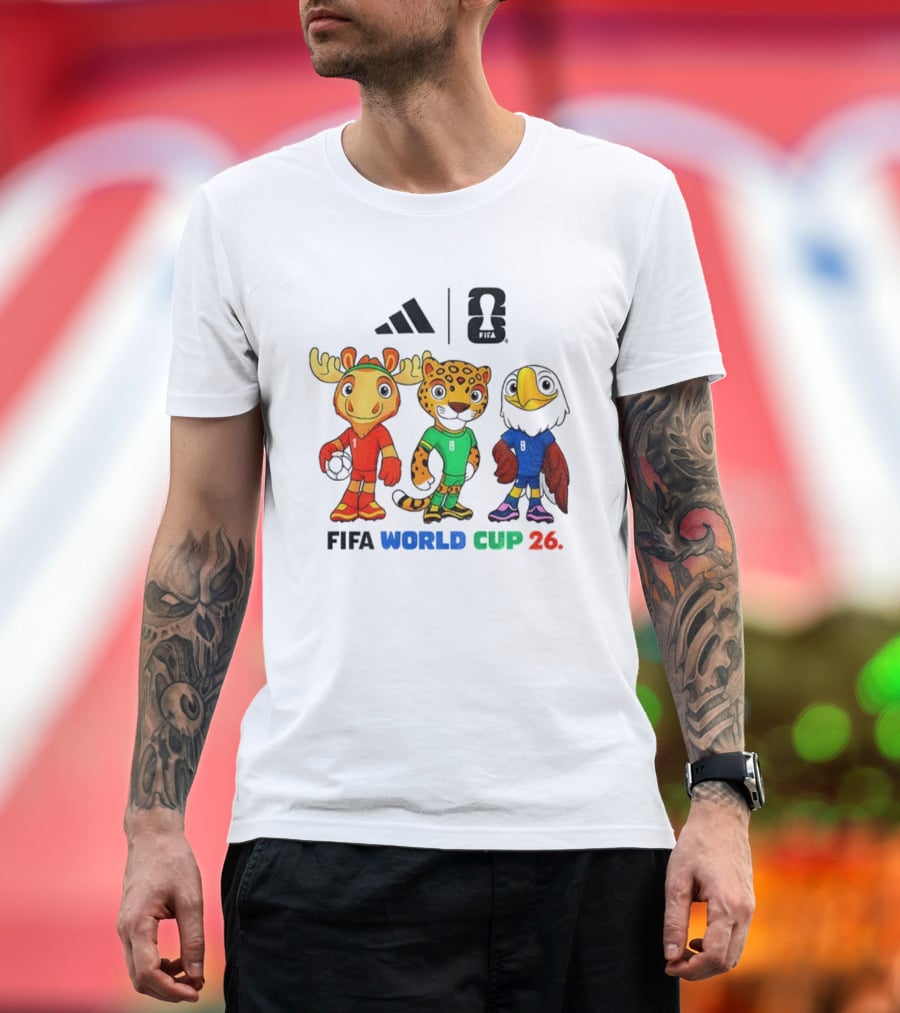 FIFA World Cup 2026 Mascot Cartoon Characters 2025 T-Shirt