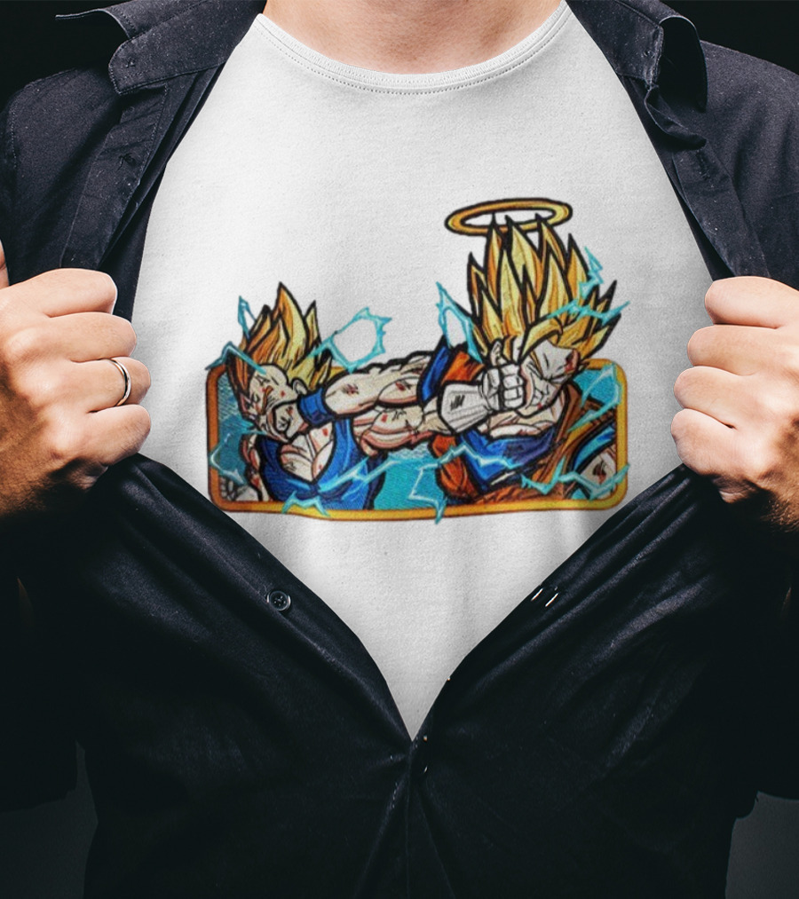 Super Saiyan Son Goku Dragonball Anime Saiyan Pride Lightning Aura Battle T-Shirt