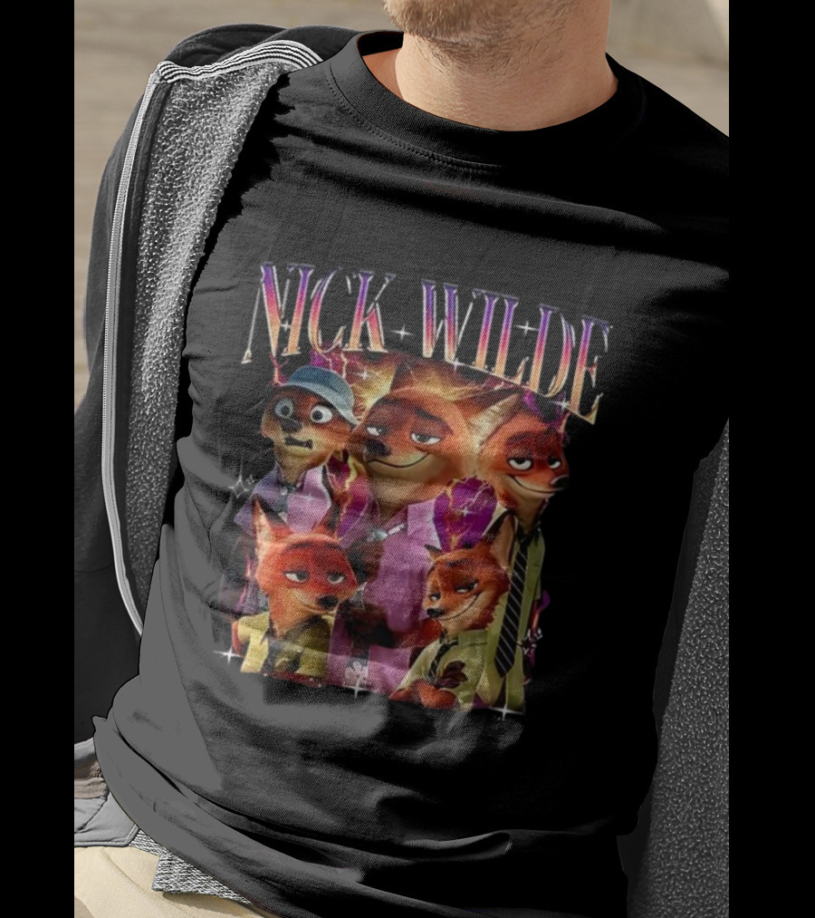 Nick Wilde Disney Zootopia Character Collage T-Shirt