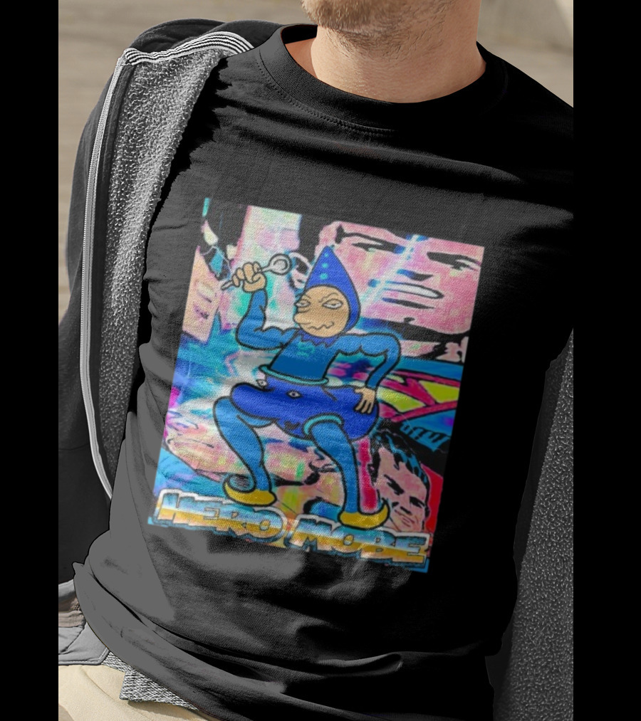 Homestuck SBaHJ Hero Mobe Comic Style Character In Blue Costume T-Shirt