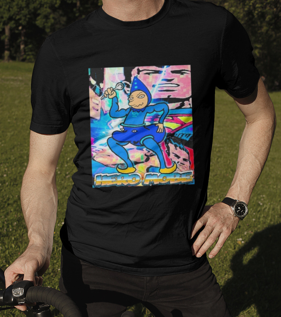 Homestuck SBaHJ Hero Mobe Comic Style Character In Blue Costume T-Shirt