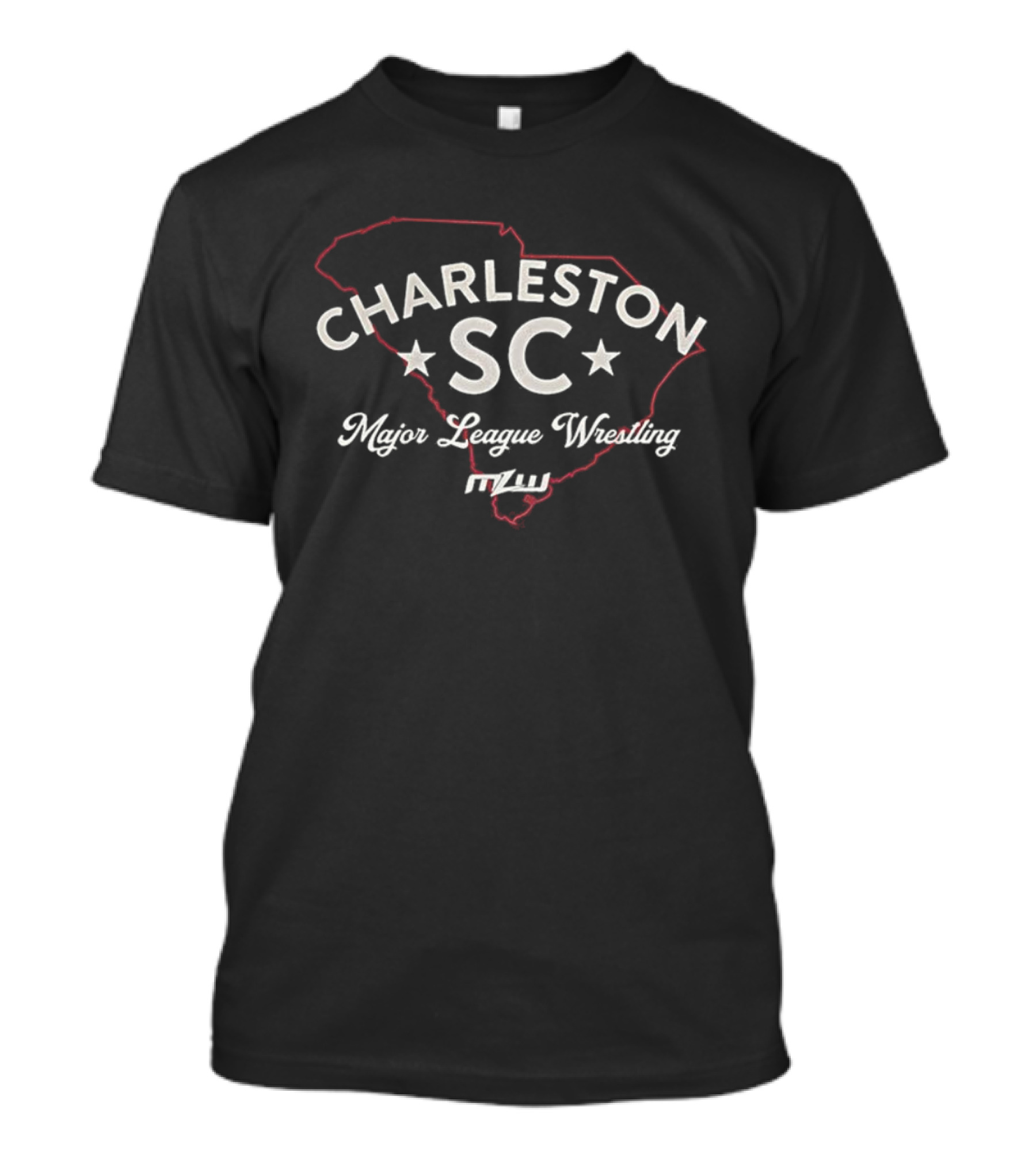 Charleston SC Major League Wrestling South Carolina Outline T-Shirt