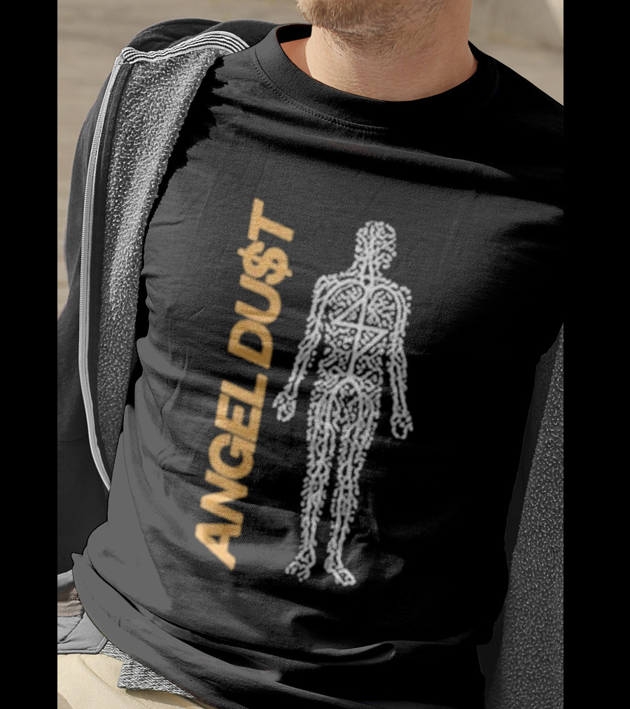 Angel Du$t Money Man Skeleton Outline T-Shirt