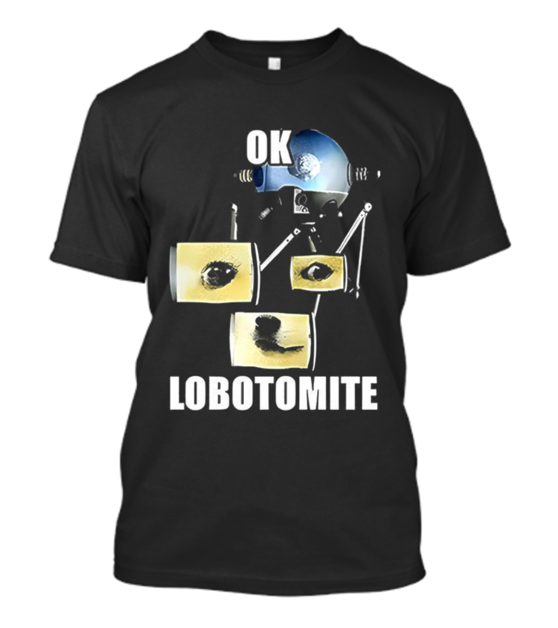 OK Lobotomite Helmet Style Doge Meme Fallout Theme T-Shirt