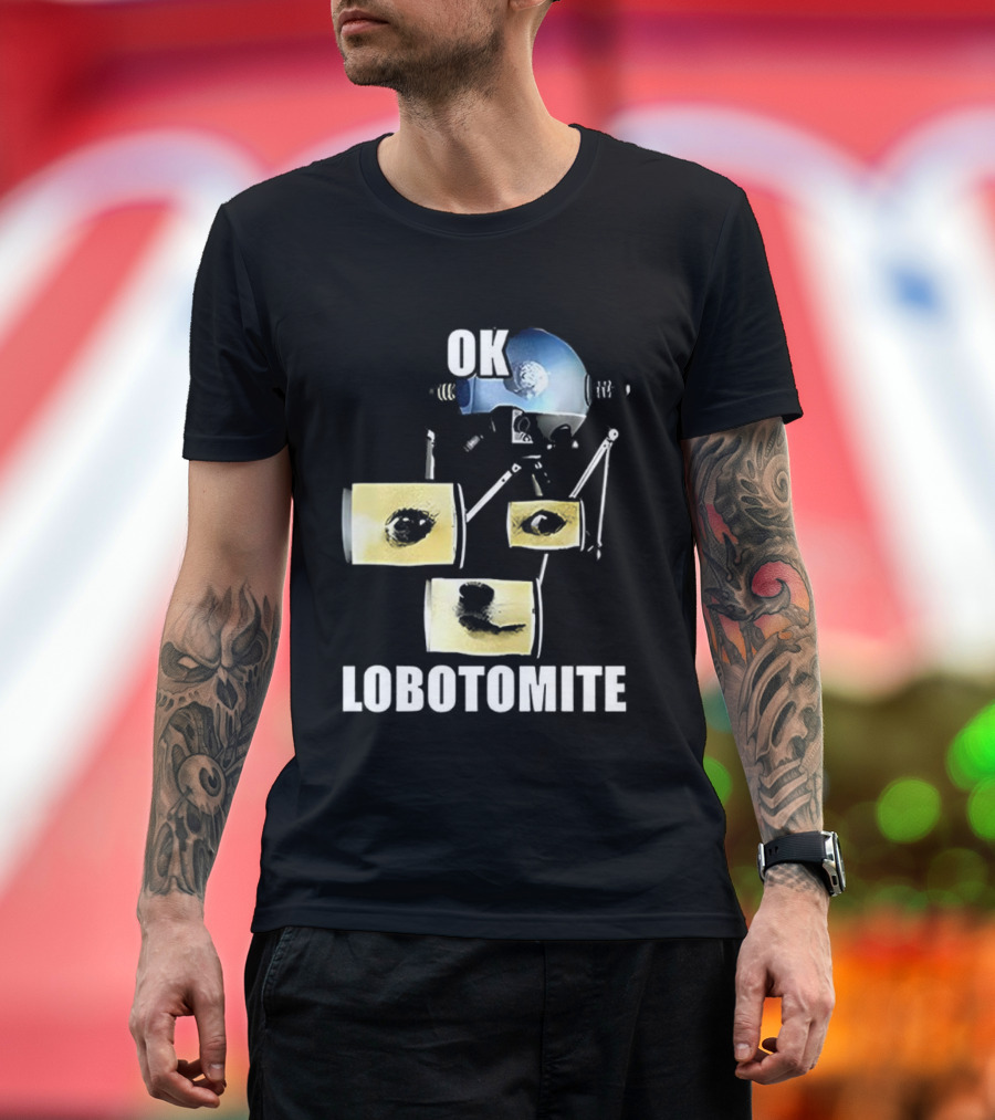 OK Lobotomite Helmet Style Doge Meme Fallout Theme T-Shirt