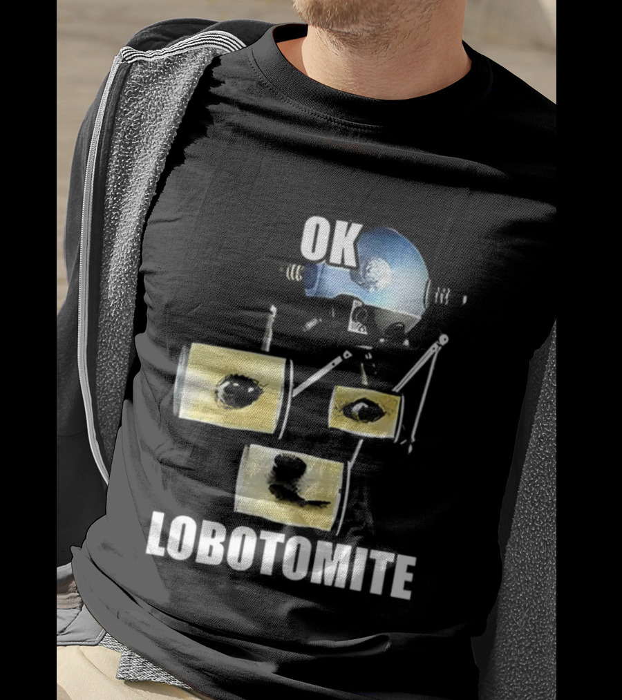 OK Lobotomite Helmet Style Doge Meme Fallout Theme T-Shirt