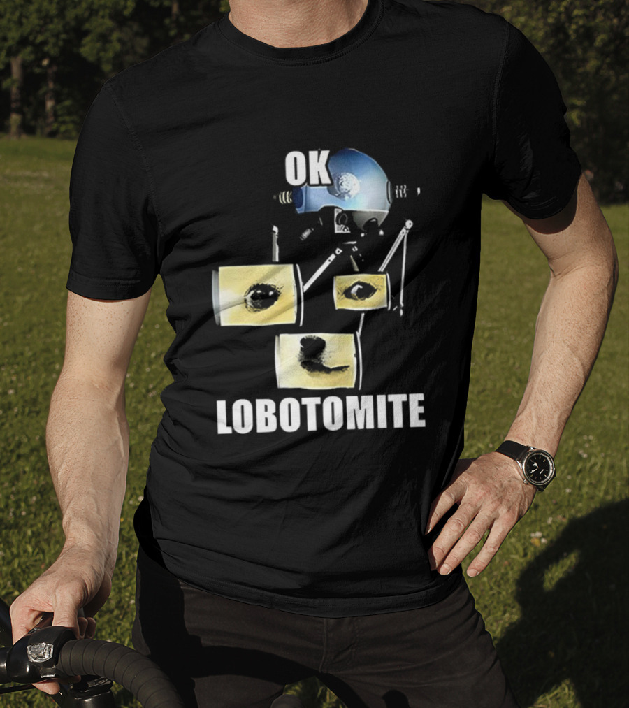 OK Lobotomite Helmet Style Doge Meme Fallout Theme T-Shirt