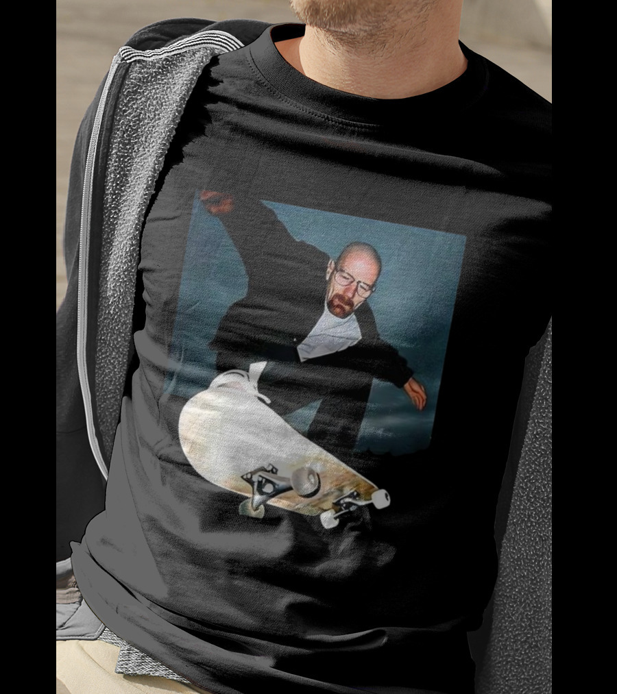 Walter White Skateboarding 90s Movie Meme Retro Nostalgia T-Shirt