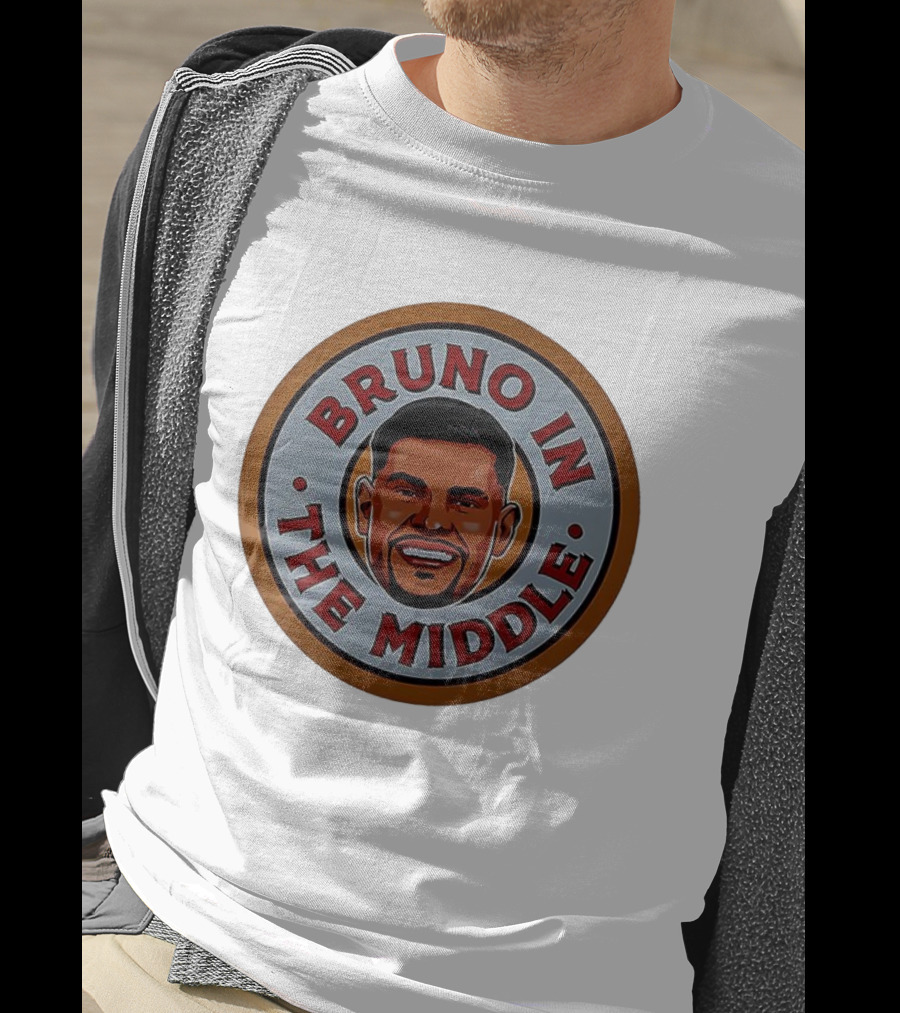 Bruno In The Middle Smiling Face Circle Emblem T-Shirt