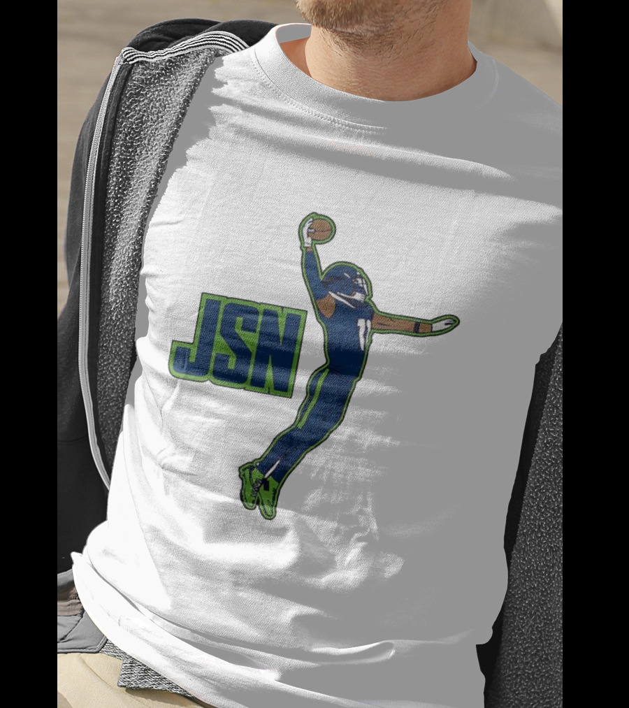 JSN Dunk Jaxon Smith-Njigba Seattle Football Jump Catch T-Shirt