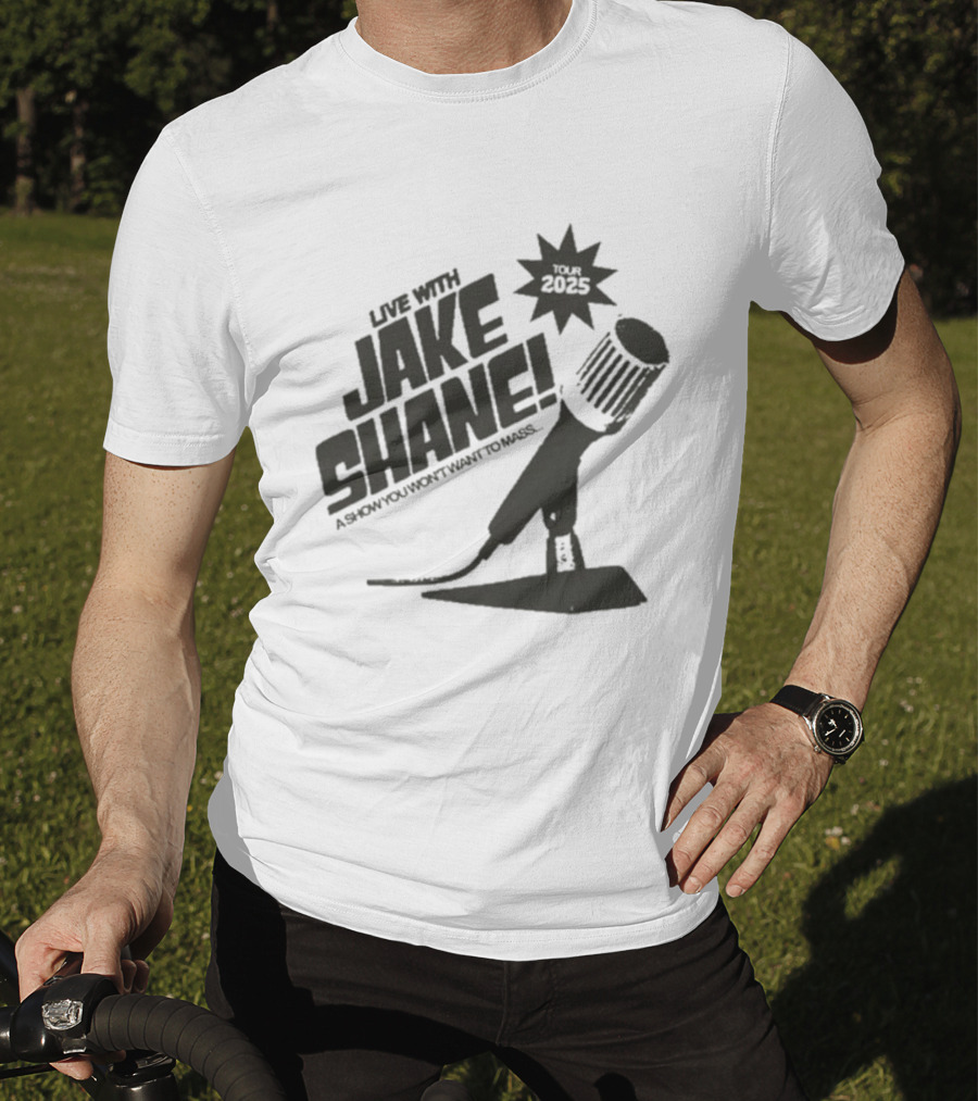 Live With Jake Shane A Show You Won’t Want To Miss Tour 2025 Microphone Starburst T-Shirt