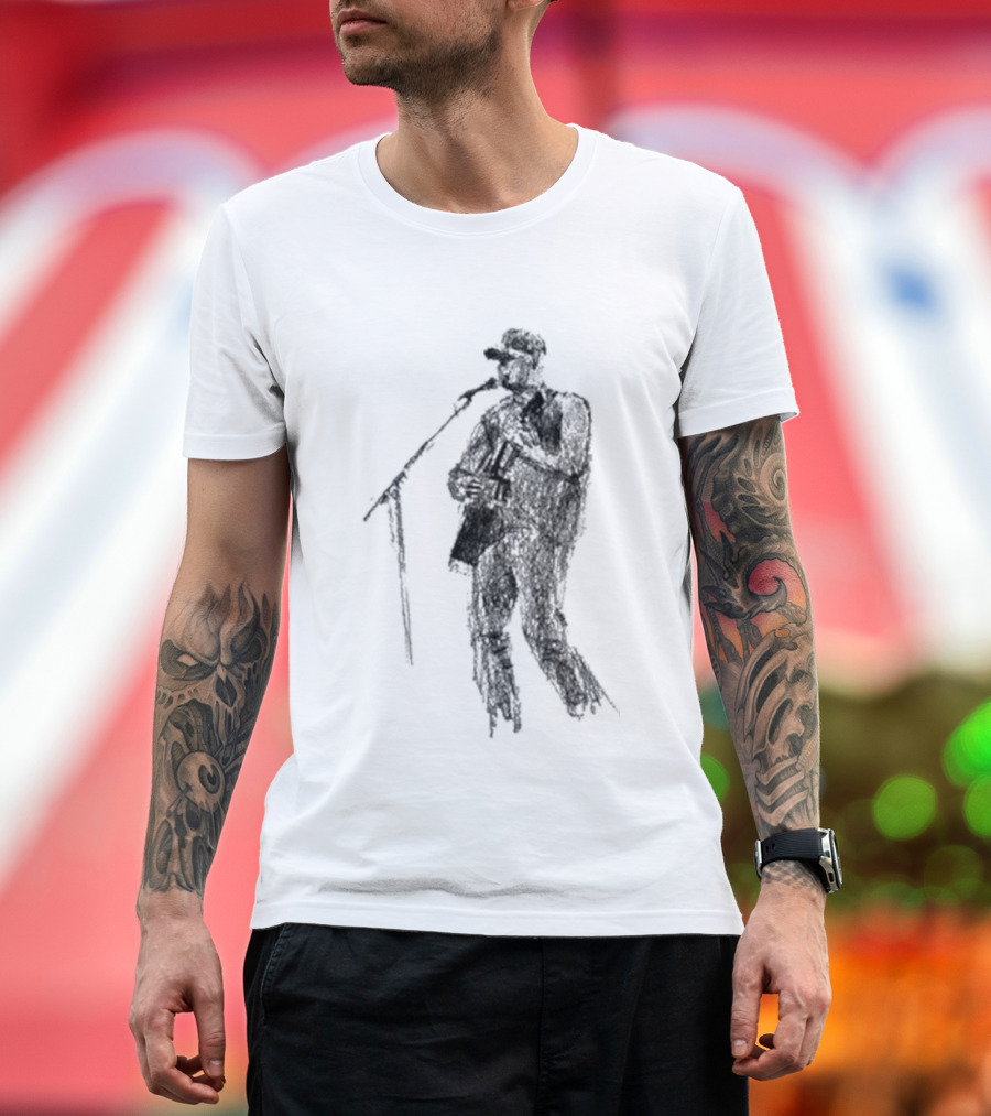 Zach Bryan Microphone Silhouette T-Shirt
