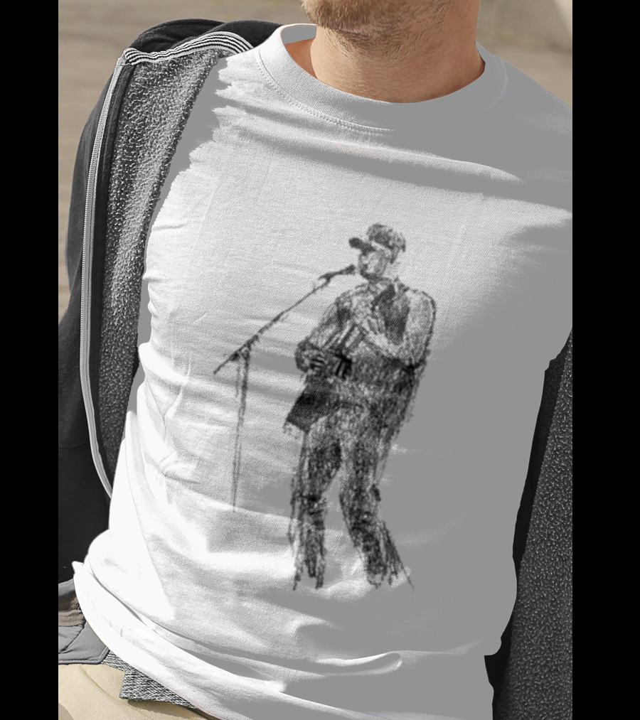Zach Bryan Microphone Silhouette T-Shirt