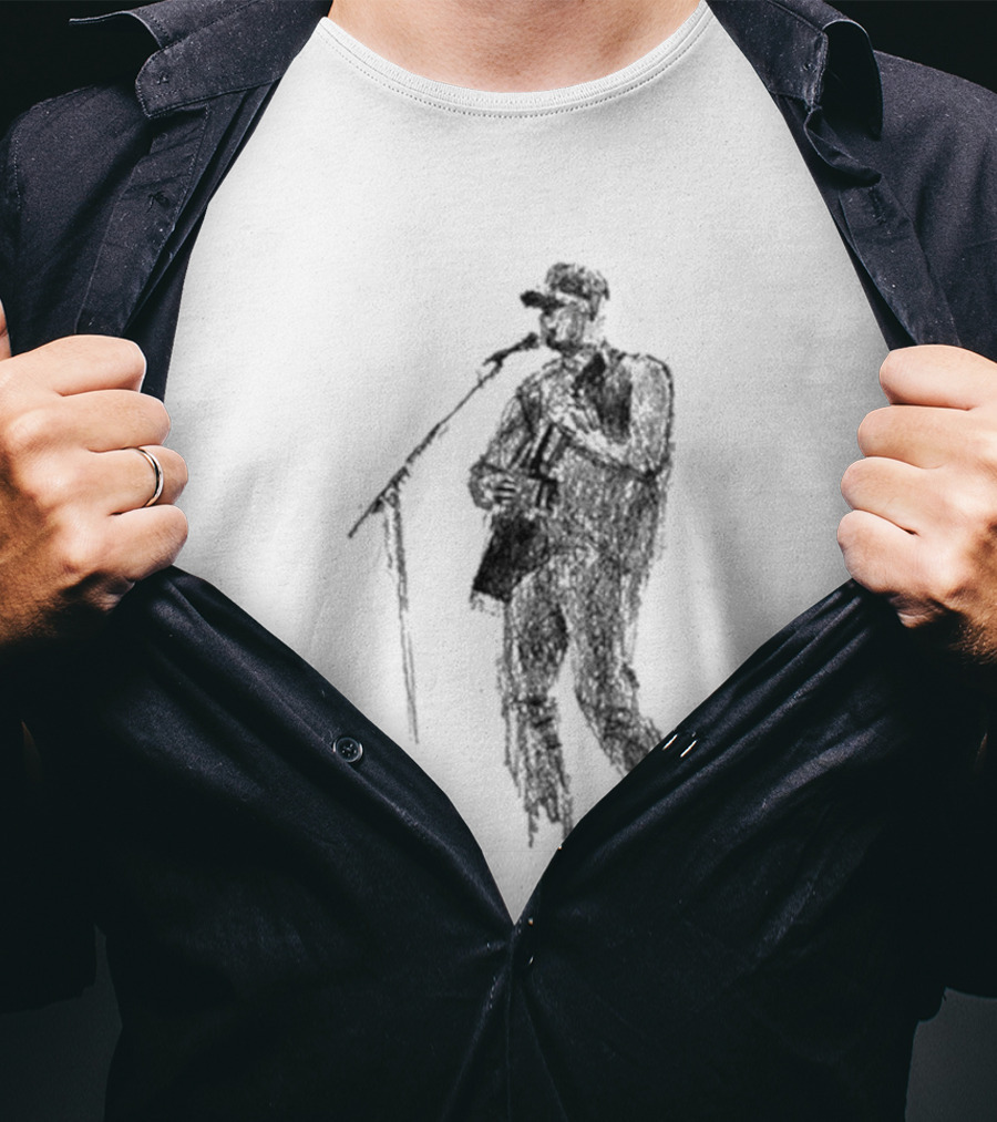 Zach Bryan Microphone Silhouette T-Shirt