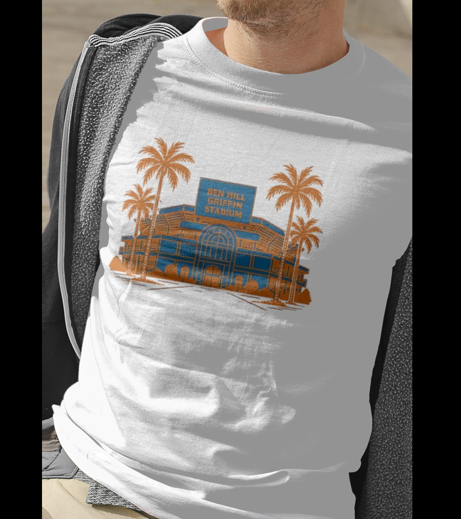 Ben Hill Griffin Stadium University Of Florida Gators Palm Trees T-Shirt