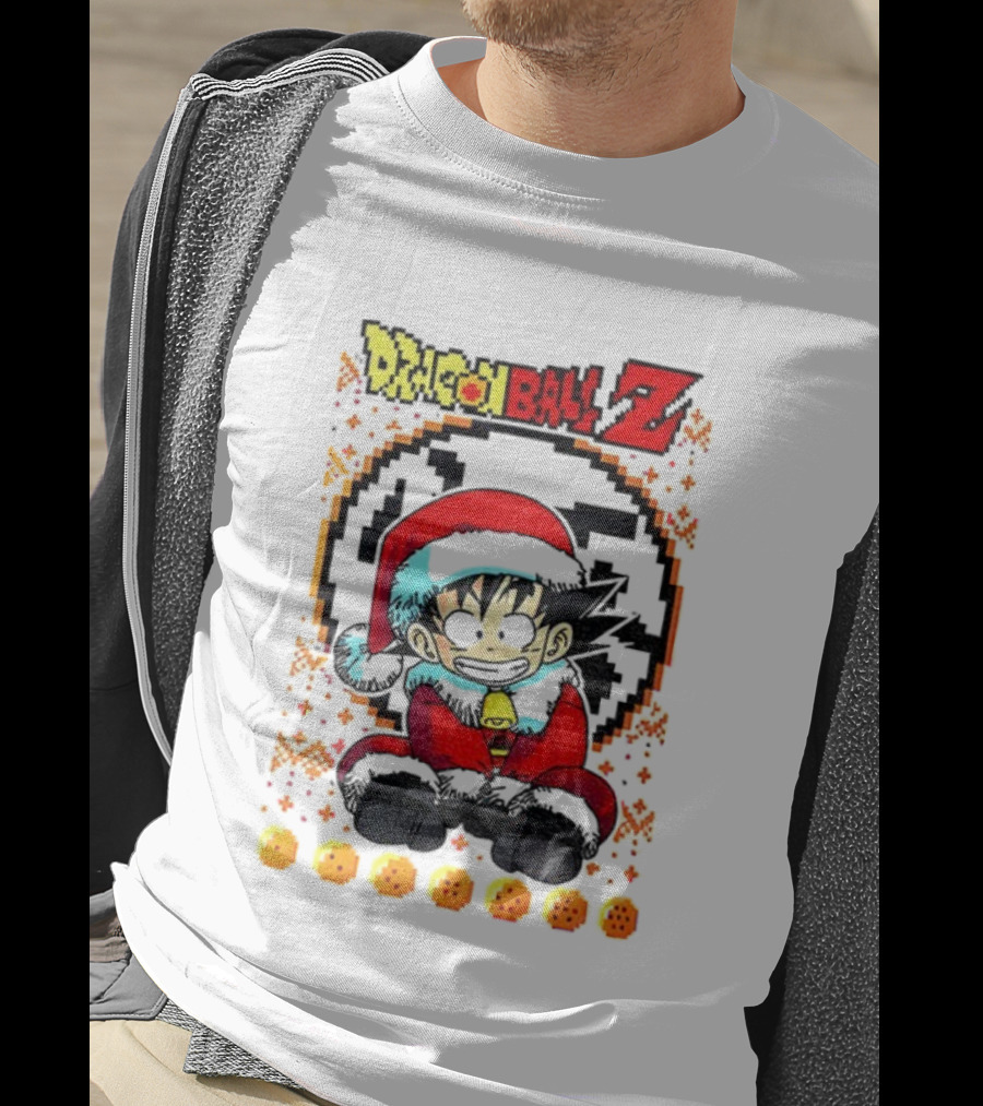 Dragon Ball Z Christmas Goku Santa Outfit With Dragon Balls T-Shirt