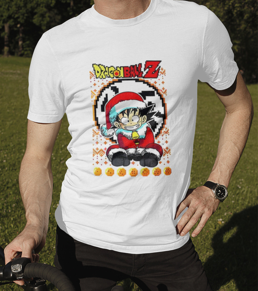 Dragon Ball Z Christmas Goku Santa Outfit With Dragon Balls T-Shirt