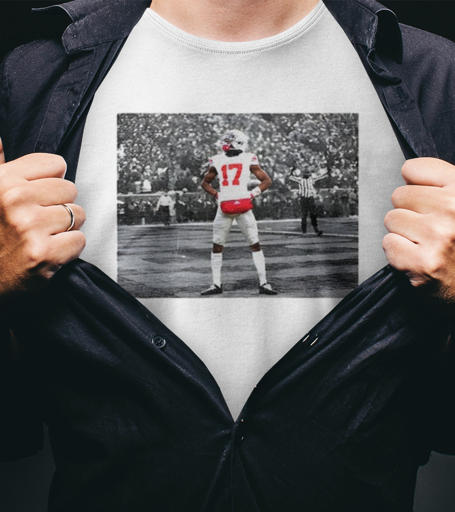 Ohio State Buckeyes Carnell Tate 17 Touchdown Celebration NFL Football 2025 T-Shirt