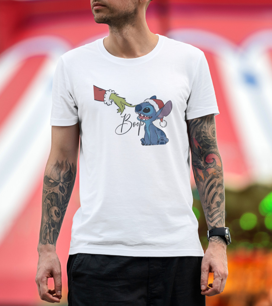 Grinch Boop Stitch Christmas 2025 T-Shirt